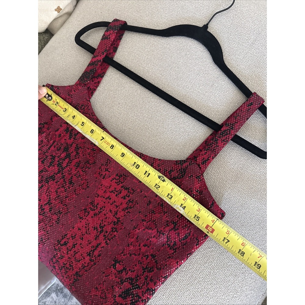 ST.JOHN Evening Women's Paillette Red Black Python Print Dress Sz 4 - Picture 8 of 12